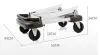 Foldable aluminum trolley, flatbed trolley, handcart Specification image